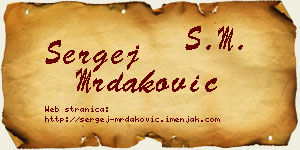Sergej Mrdaković vizit kartica